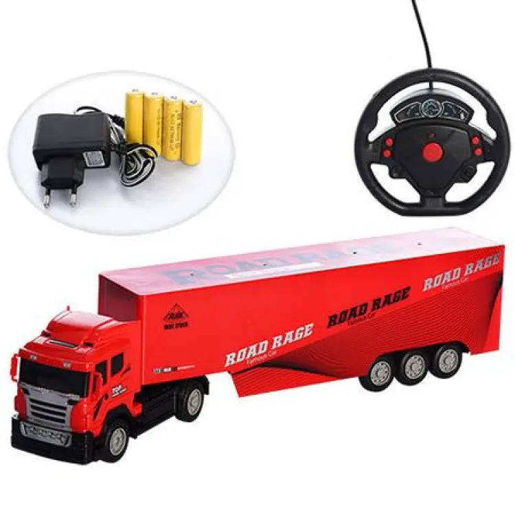 "Road Rage" remote control heavy semi-truck and trailer toy