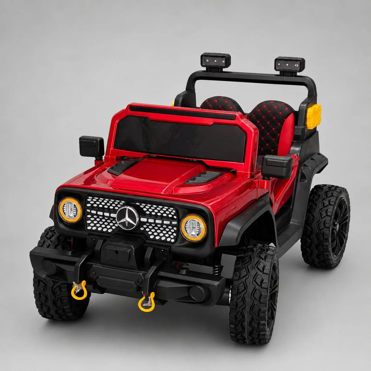 Imported 3 Motor 12V Kids Electric Ride-On Jeep with Leather Seat,EVA Rubber Tires,Safety Belt, Lights & Music in Pakistan | Jeeps | Ride-Ons
