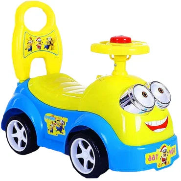 colorful Minion-themed ride-on push car