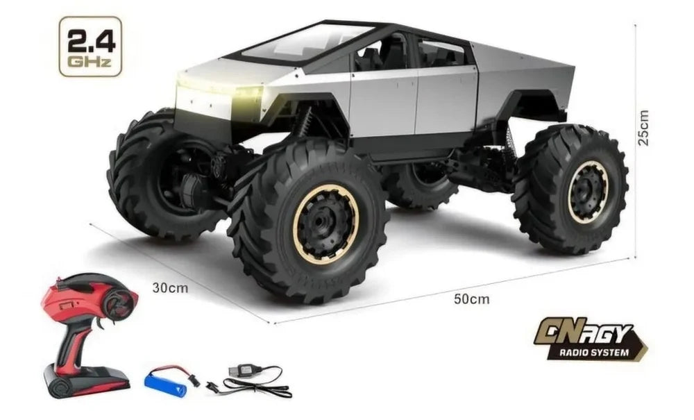 Alloy Tesla Pickup Rock Crawler Truck SPRAY CAR BIG WHEELS