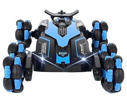 Blue Syrcar 8-Wheel Spray RC Stunt Car
