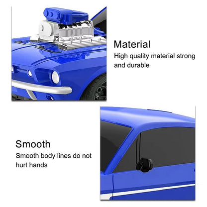 Blue Avengers-themed remote-control muscle car