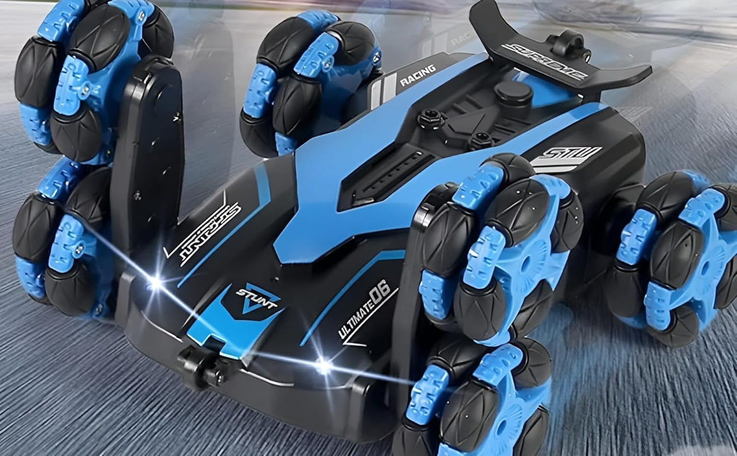Blue Syrcar 8-Wheel Spray RC Stunt Car