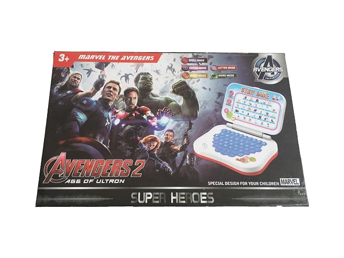 Marvel Avengers-themed mini educational study laptop toy