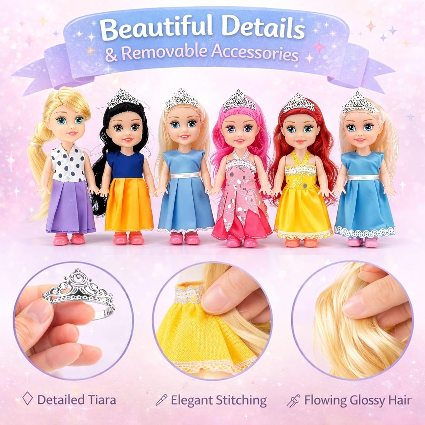 My Baby Fashion  6-piece mini fashion doll set