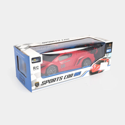 Remote control sports car box featuring a spray/smoke effect and working lights