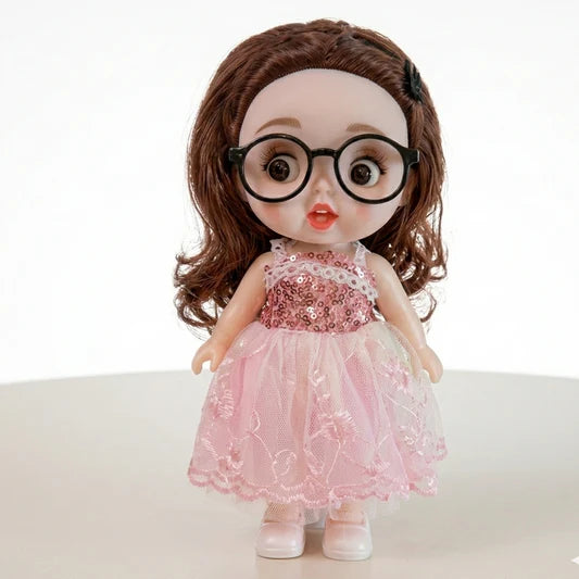 Cute Baby branded doll features large