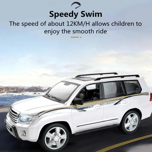 1:10 scale "Imitated" series remote-control Toyota Land Cruiser racing car toy in a white and black colorway