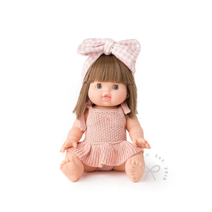 Soft Simulation Doll Series baby doll wearing a pink dress