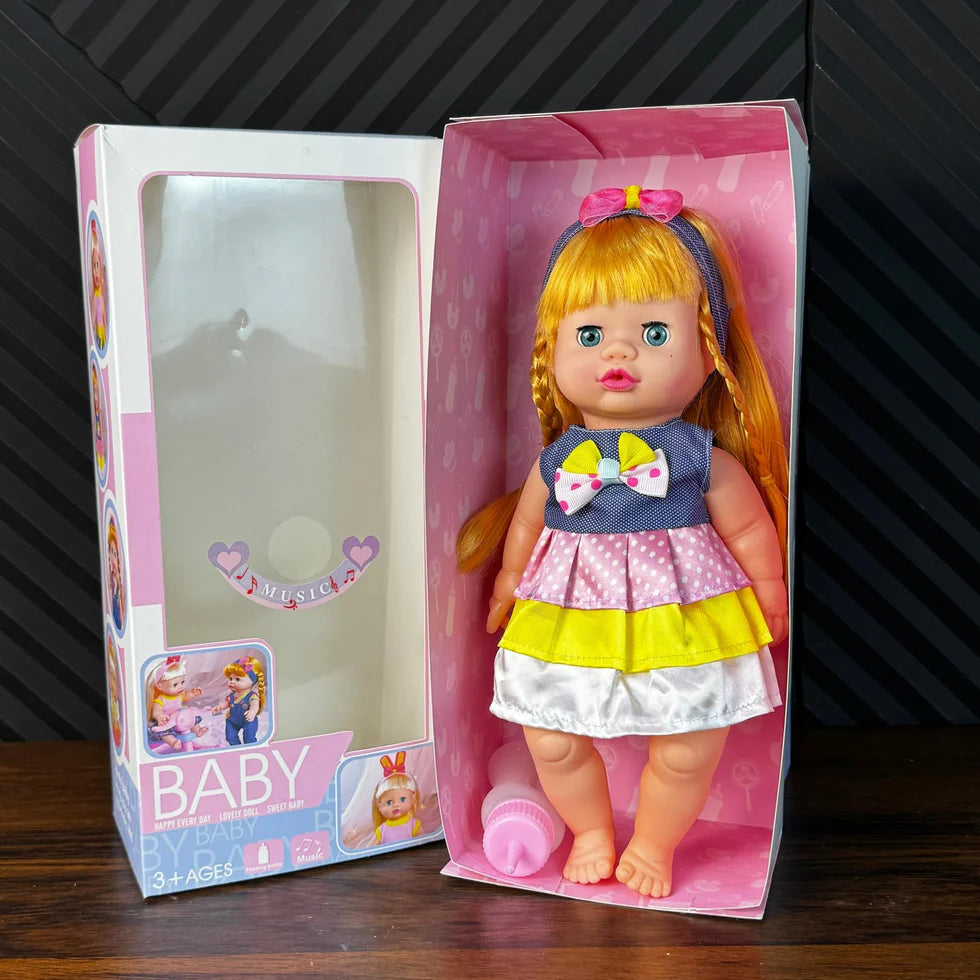 Baby Doll Happy Every Day with Feeding Bottle & Music