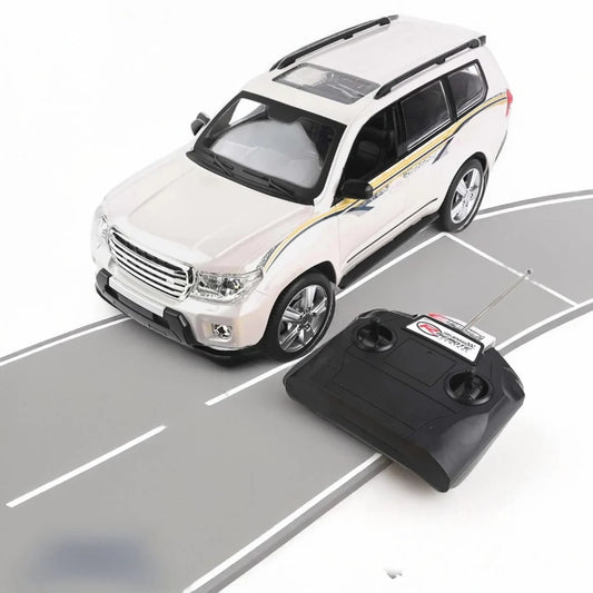 1:10 scale "Imitated" series remote-control Toyota Land Cruiser racing car toy in a white and black colorway