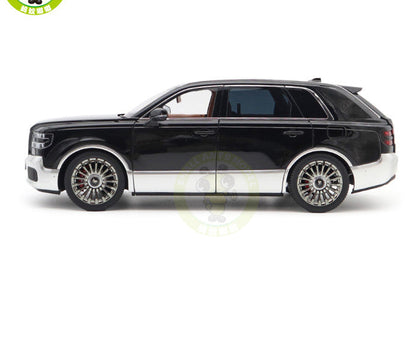 Remote-controlled diecast model of a black and silver luxury SUV