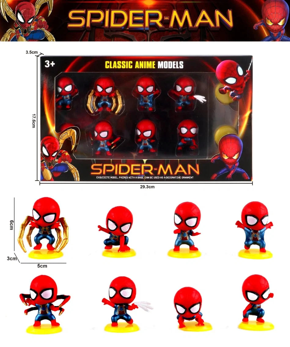Spider-Man Classic Anime Mini Action Figure Set